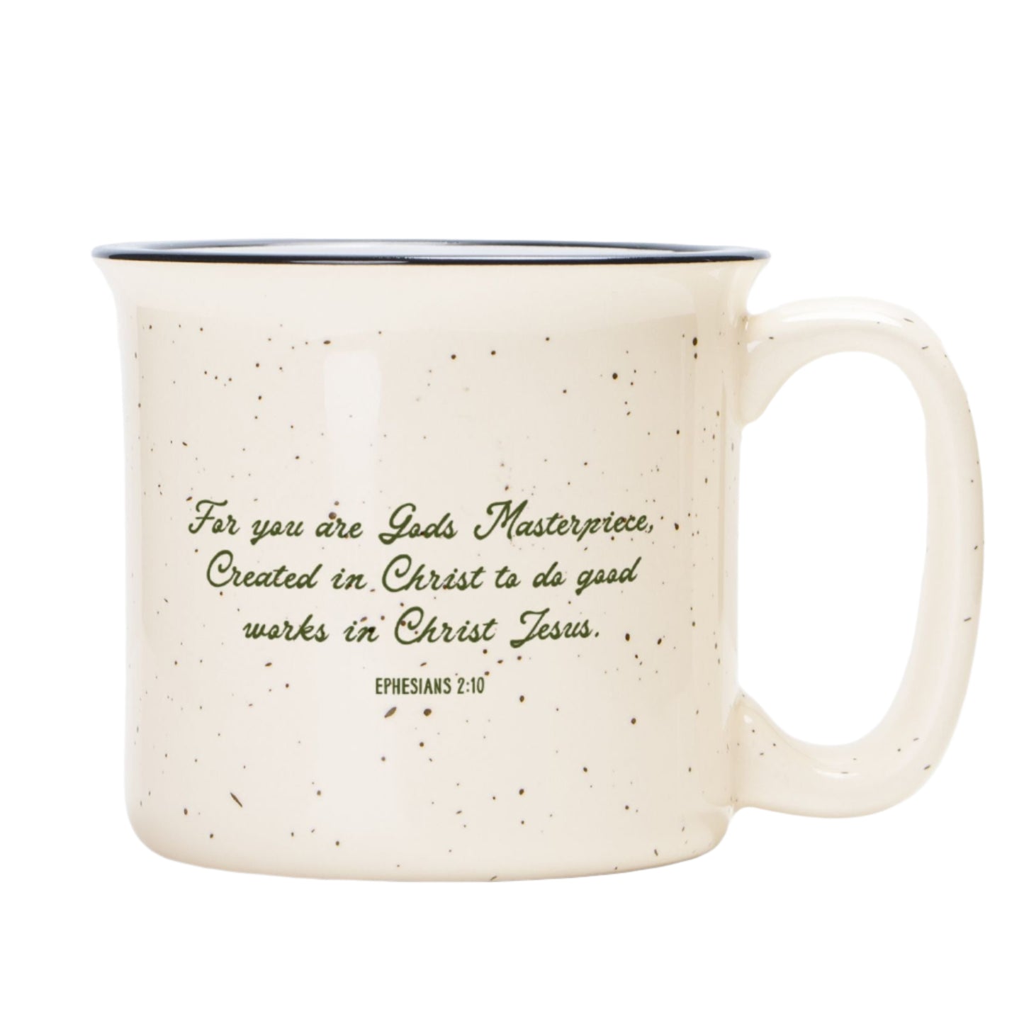 Flower Artist Camp Mug Speckled Cream 13oz