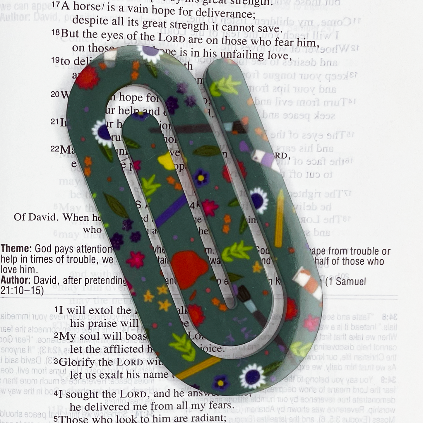 Flower Artist Jumbo Paperclip Bookmark