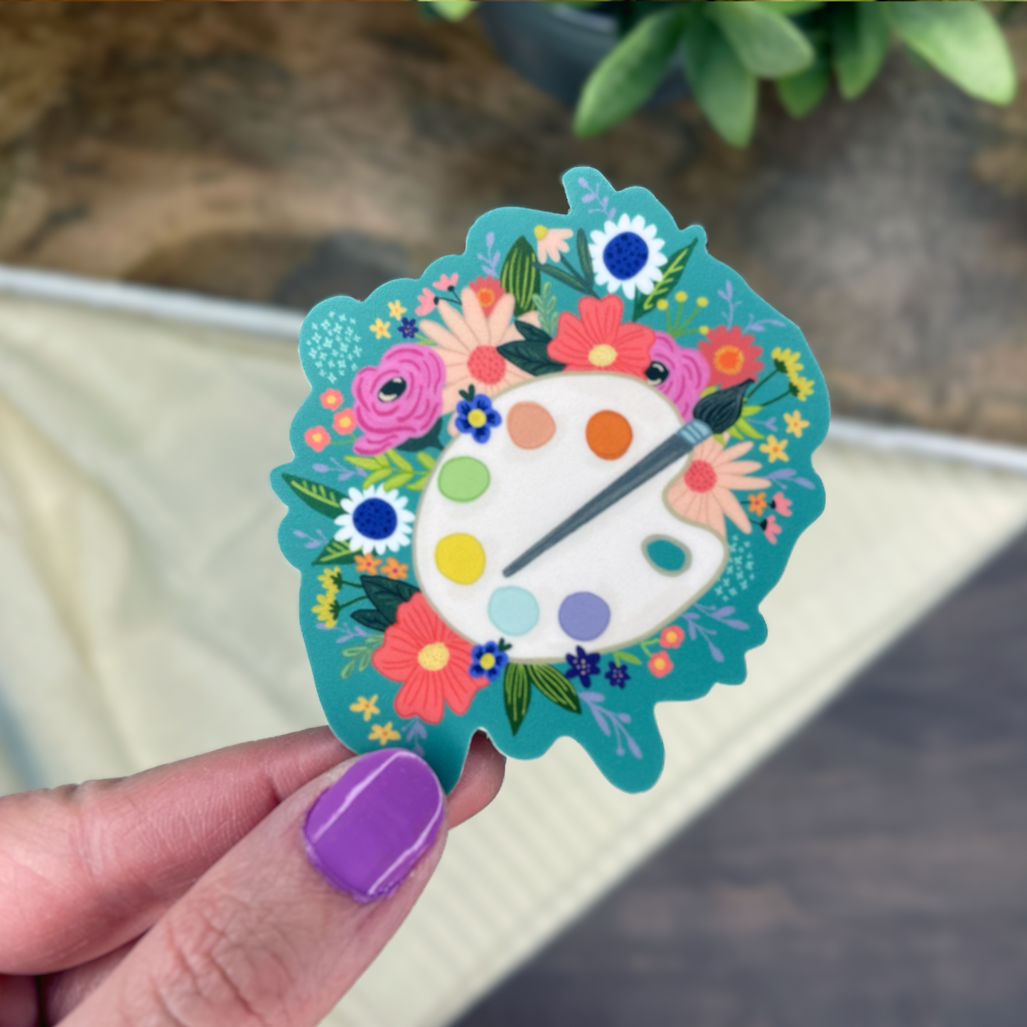 Flower Artist Vinyl Sticker