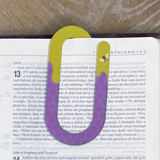 Kind Words Bee Jumbo Paperclip Bookmark