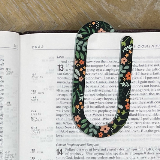 Made New Floral Jumbo Paperclip Bookmark