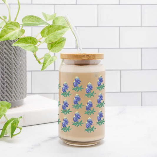 God Bless Texas Glass Can 16oz