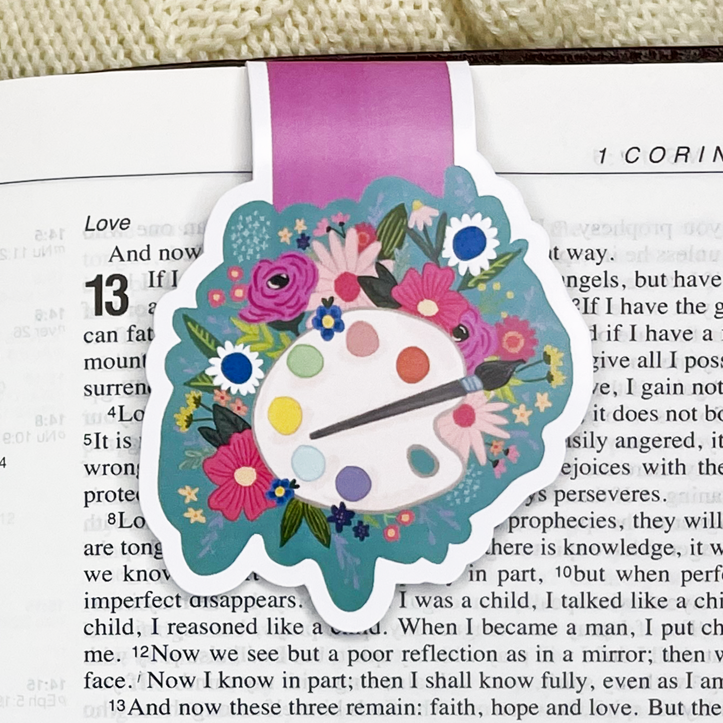 Flower Artist Magnetic Bookmark