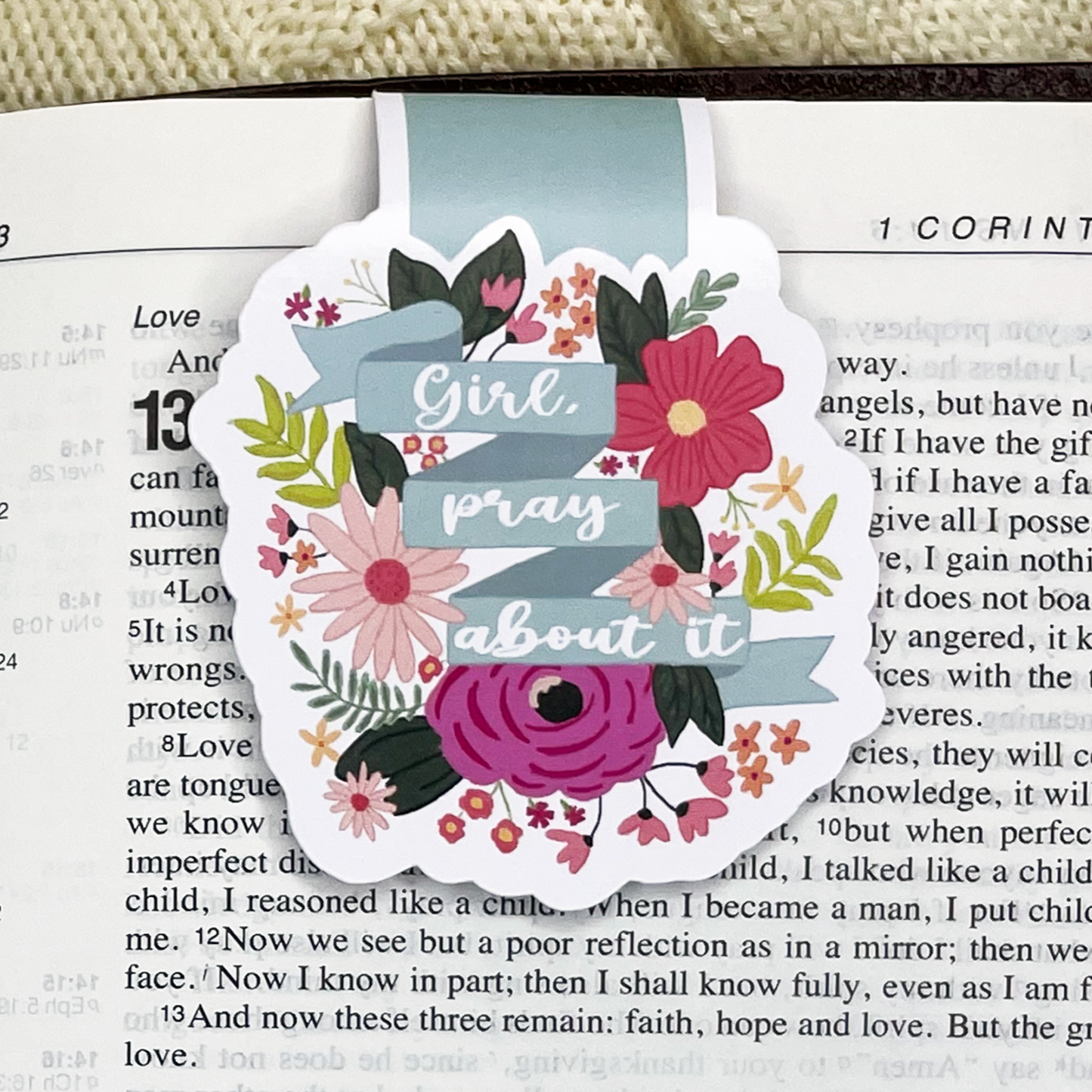 Girl Pray About It Magnetic Bookmark