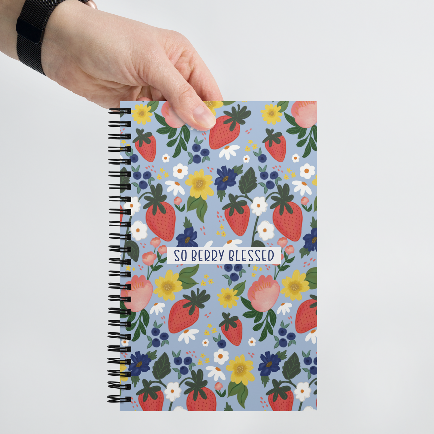 So Berry Blessed Spiral notebook