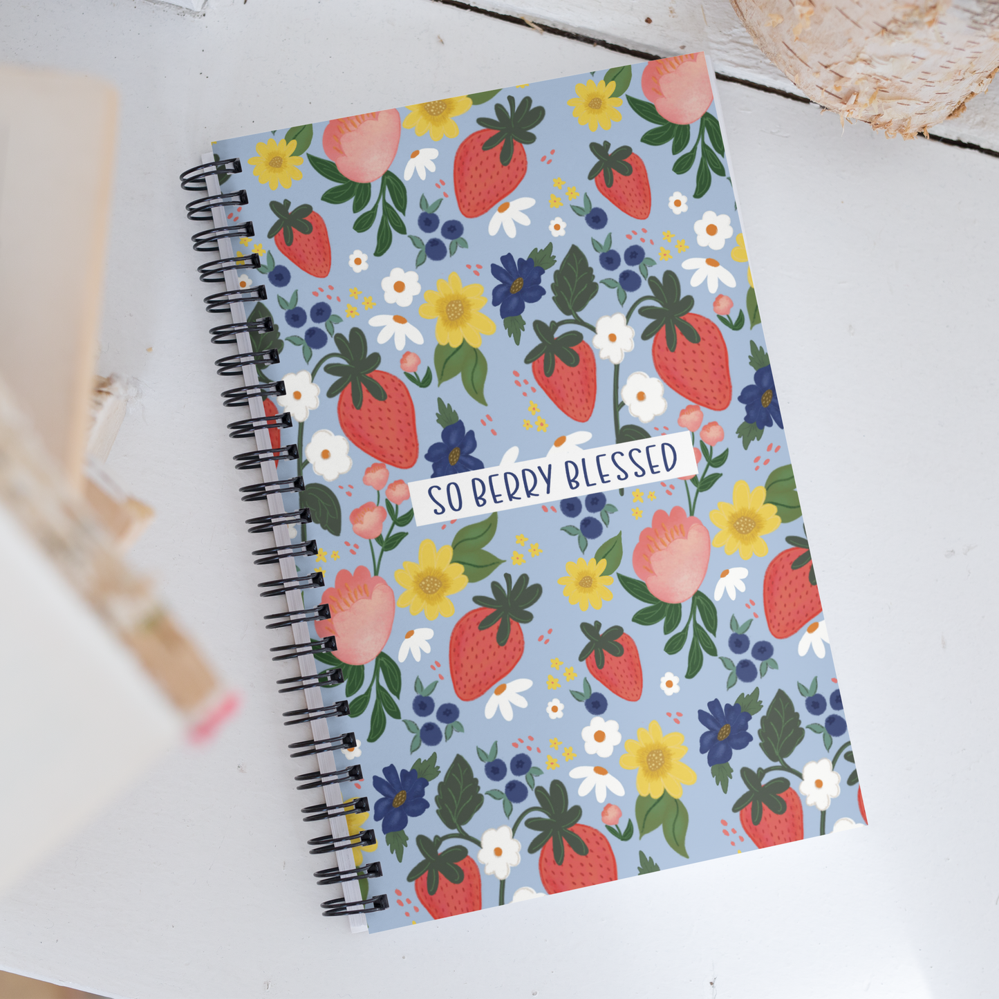 So Berry Blessed Spiral notebook