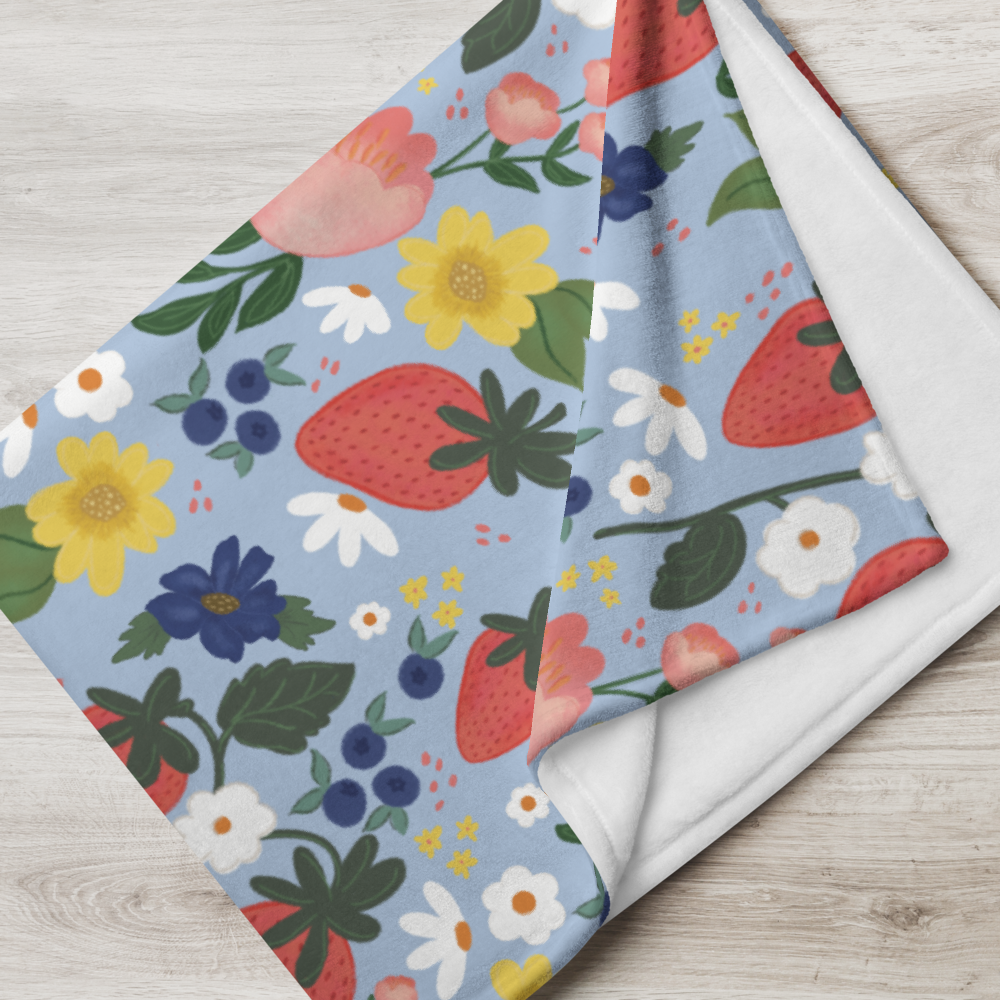 So Berry Blessed Throw Blanket