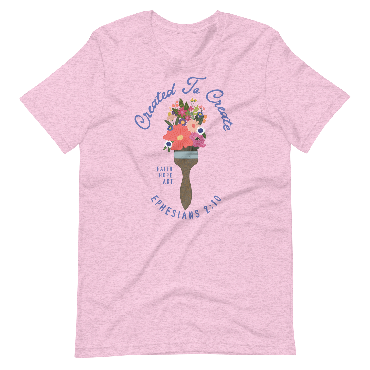 Created To Create Flower Paint Brush T-Shirt