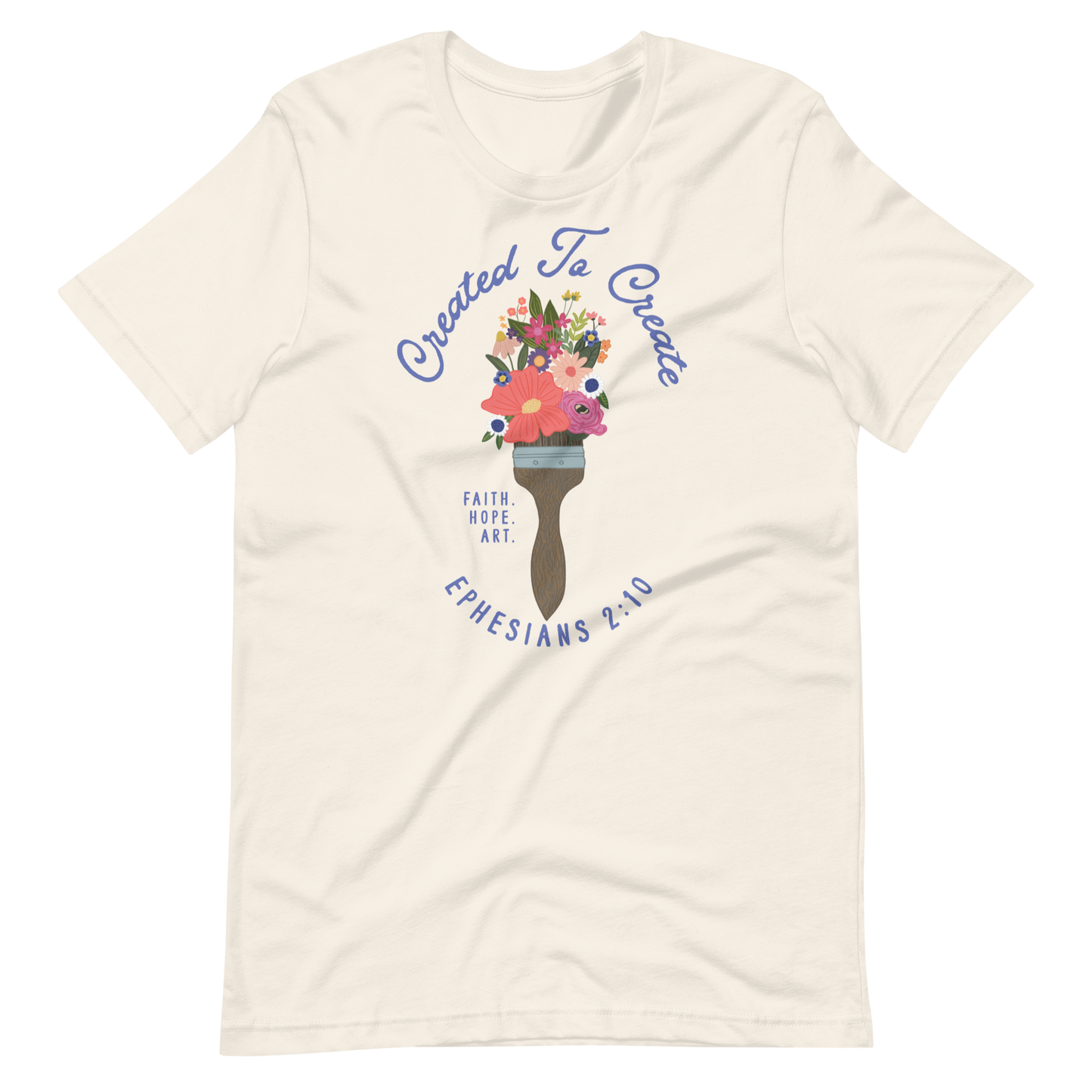 Created To Create Flower Paint Brush T-Shirt