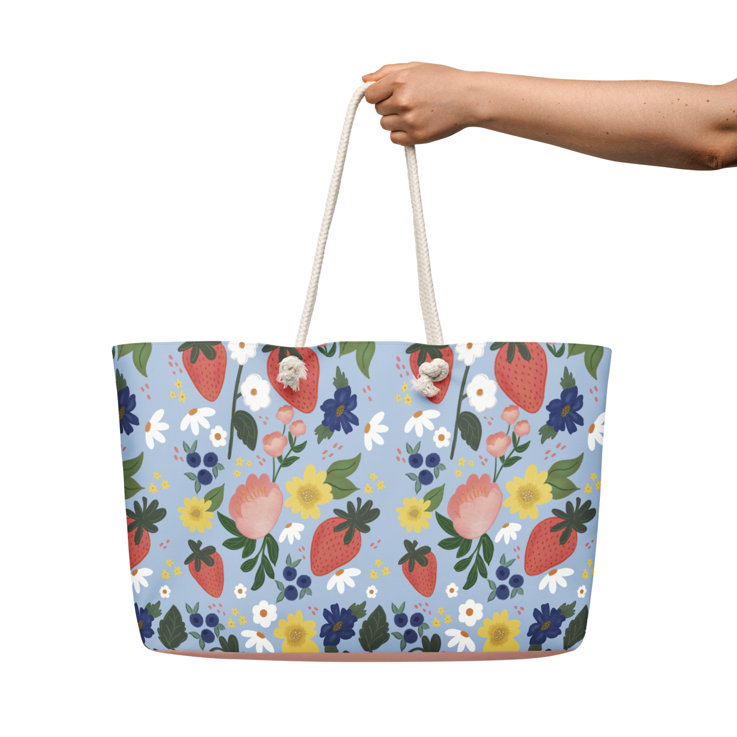So Berry Blessed Strawberry Weekender bag