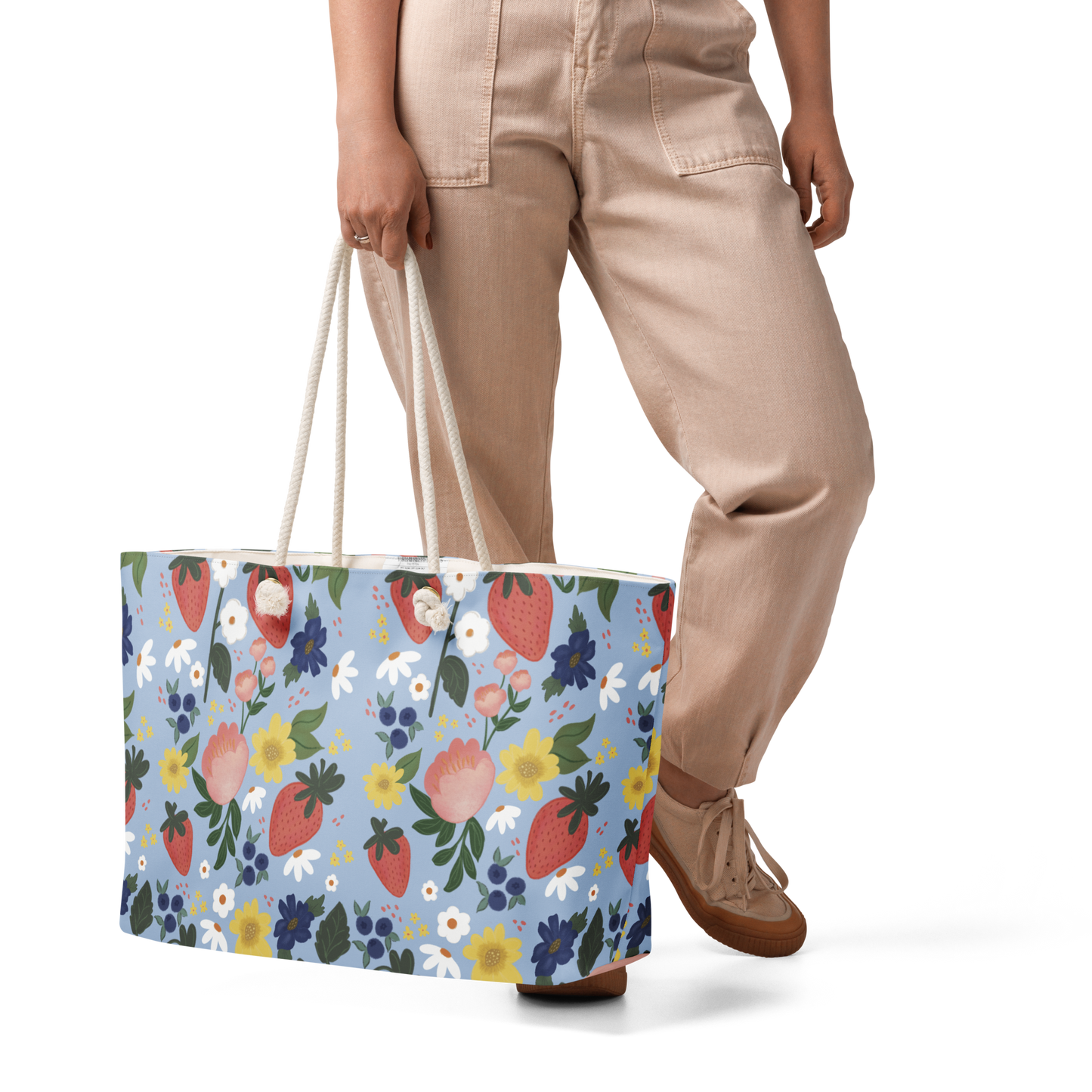 So Berry Blessed Strawberry Weekender bag