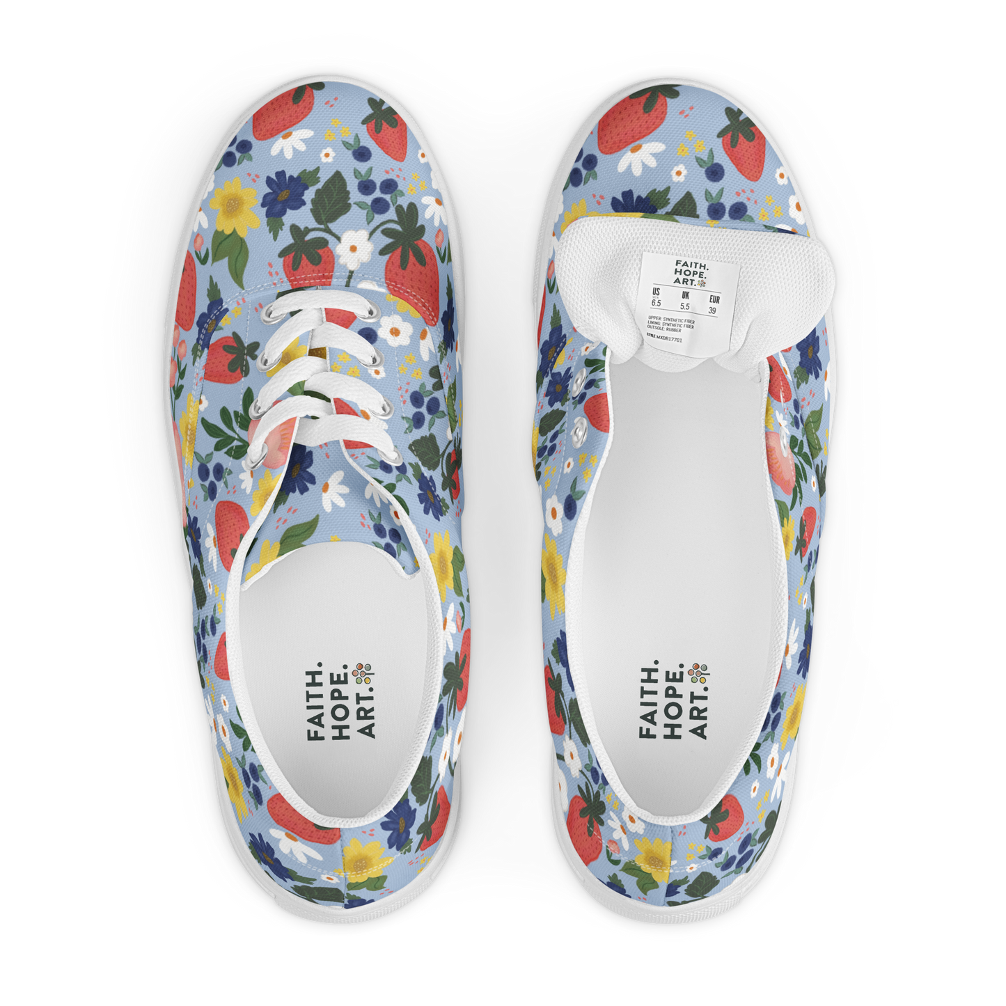 Berry Blessed Strawberry Canvas Sneakers