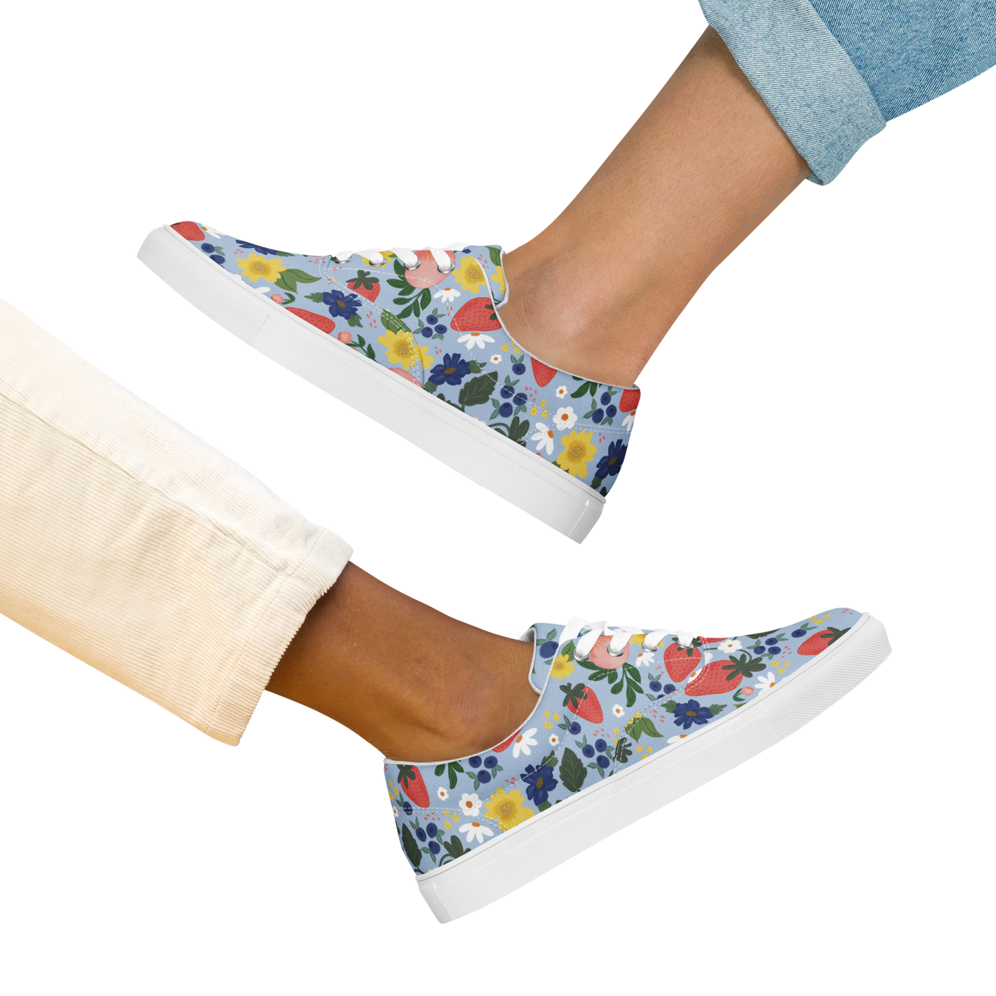 Berry Blessed Strawberry Canvas Sneakers