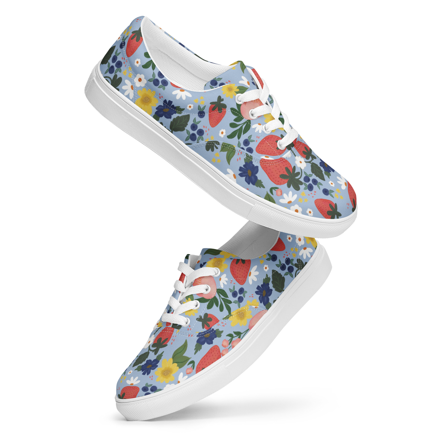 Berry Blessed Strawberry Canvas Sneakers