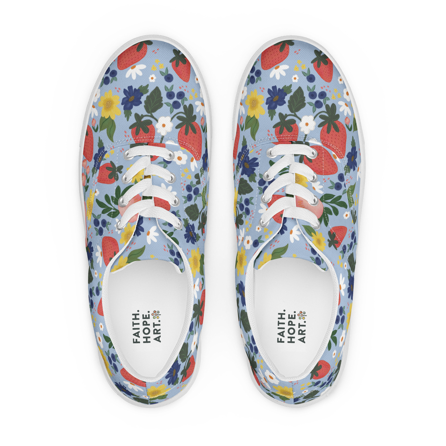 Berry Blessed Strawberry Canvas Sneakers