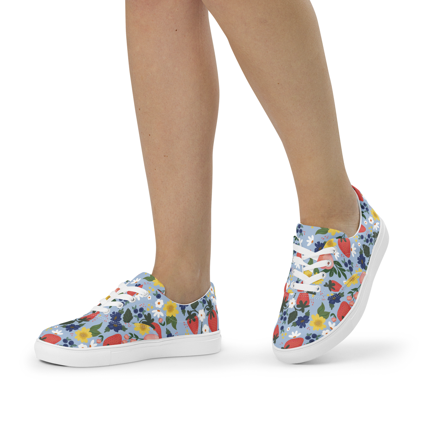 Berry Blessed Strawberry Canvas Sneakers