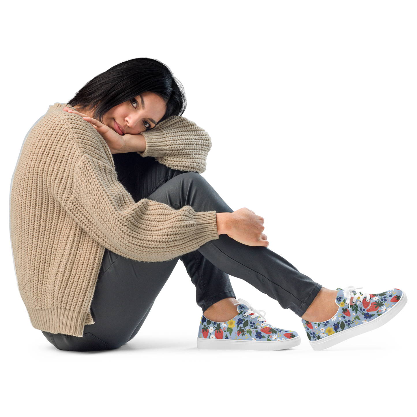 Berry Blessed Strawberry Canvas Sneakers