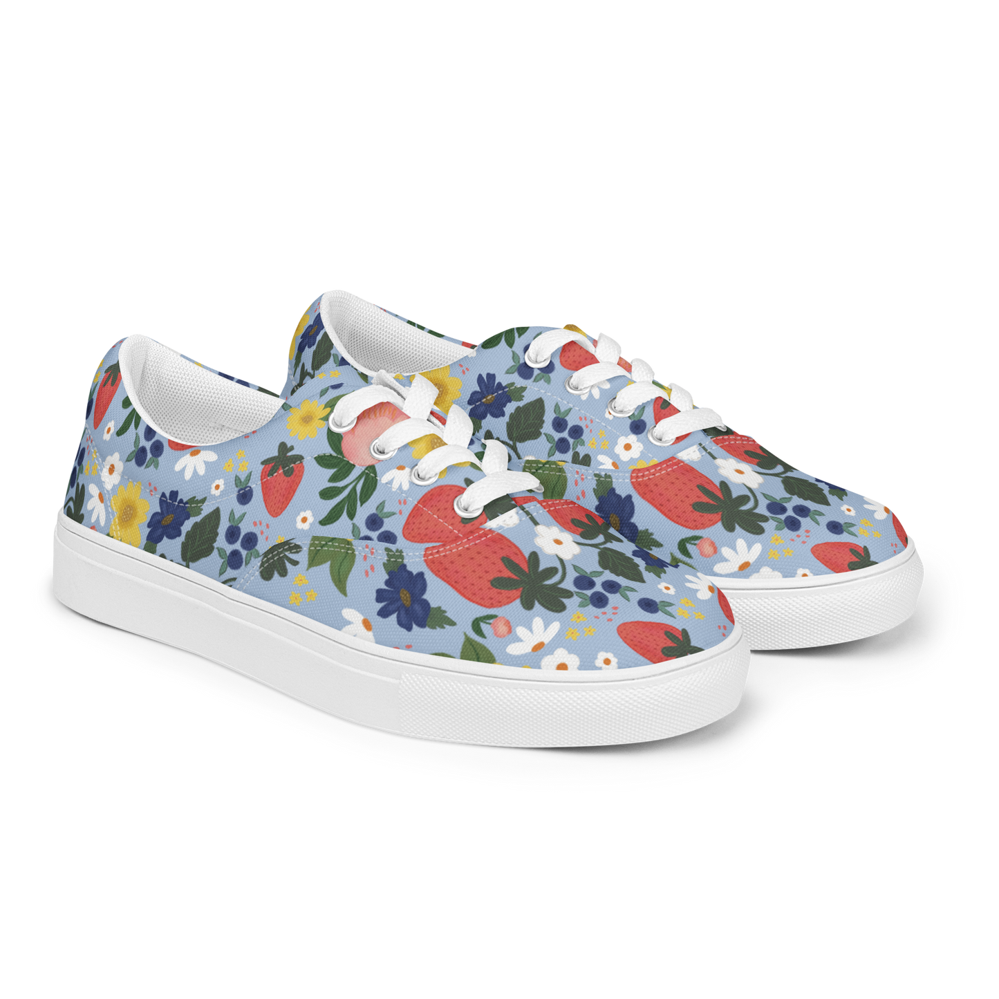 Berry Blessed Strawberry Canvas Sneakers