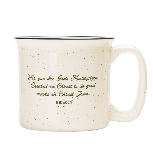 Flower Artist Camp Mug Speckled Cream 13oz