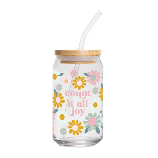 Count It All Joy Glass Can 16oz