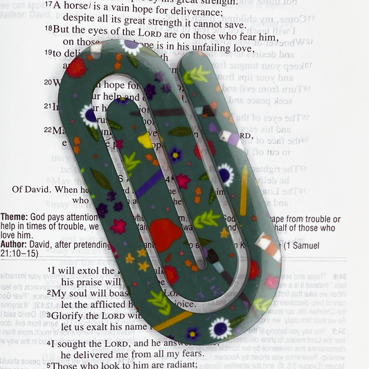 Flower Artist Jumbo Paperclip Bookmark