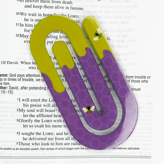 Kind Words Bee Jumbo Paperclip Bookmark