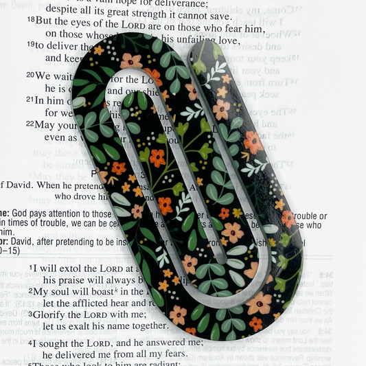 Made New Floral Jumbo Paperclip Bookmark