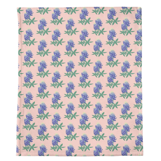 Texas Bluebonnet Throw Blanket- 50x60"