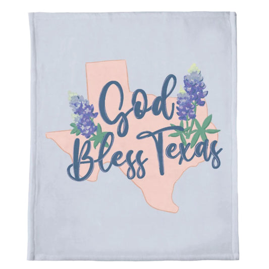 God Bless Texas Throw Blanket- 50X60"