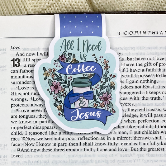 Coffee & Jesus Magnetic Bookmark