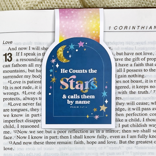 He Counts The Stars Magnetic Bookmark