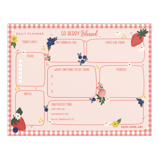 So Berry Blessed Daily Planner Notepad