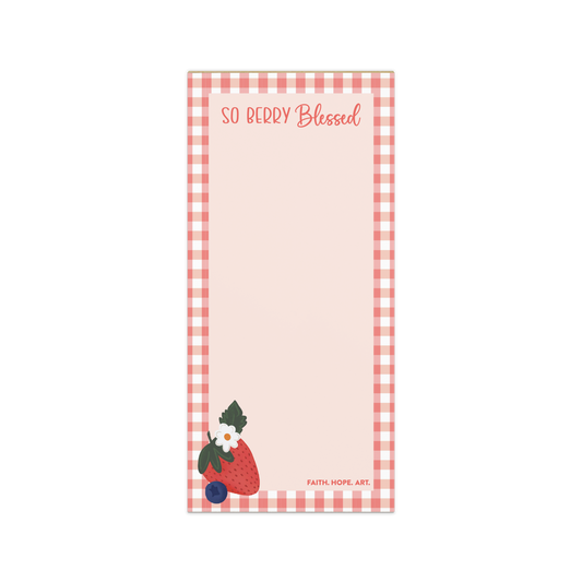 So Berry Blessed Magnetic Back Notepad