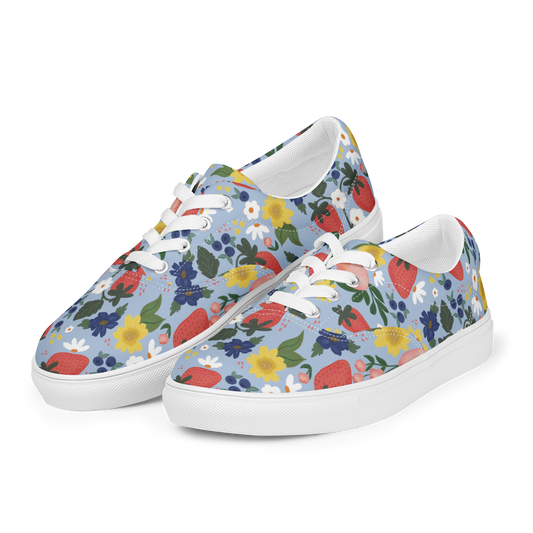 Berry Blessed Strawberry Canvas Sneakers